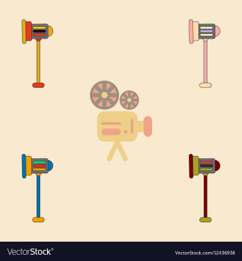 Movie stage light Collection vector image Movie stage light Collection vector image