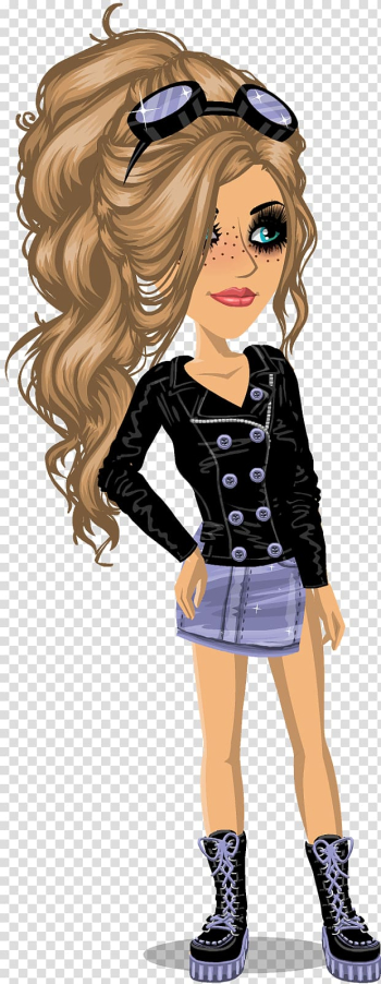 MovieStarPlanet Blogger Brown hair Black hair, Missyou transparent background PNG clipart