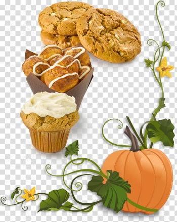 Muffin Pumpkin Stationery Vine, pumpkin transparent background PNG clipart