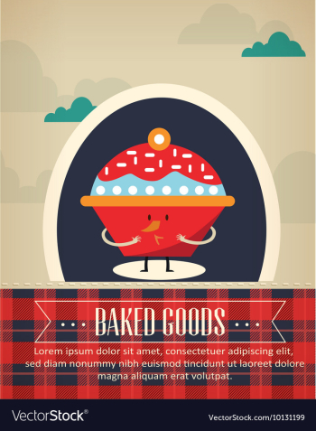 Muffin vector image Muffin vector image