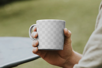 Mug png being held by a man | Free PNG Mockup - rawpixel