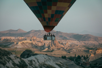 Multi-coloured Hot Air Balloon Multi-coloured Hot Air Balloon