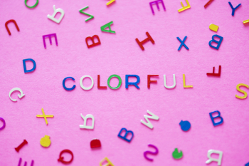 Multi-coloured Text Multi-coloured Text