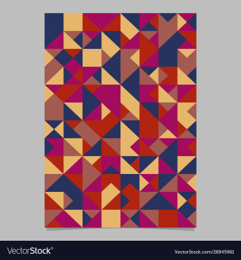 Multicolor seamless geometrical triangle tile vector image Multicolor seamless geometrical triangle tile vector image