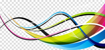 Multicolored abstract painting, Line Curve , Colorful stripes transparent background PNG clipart