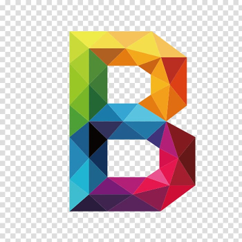 Multicolored B logo, Letter B Typeface, Colorful letters B transparent background PNG clipart