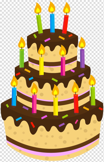 Multicolored cake , Birthday cake Chocolate cake , Birthday Cake transparent background PNG clipart