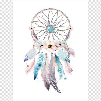 Multicolored dreamcatcher illustration, Dreamcatcher Bohemianism Boho-chic, dreamcatcher transparent background PNG clipart