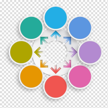 Multicolored flower art illustration, Flowchart If(we) Icon, PPT element transparent background PNG clipart