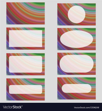 Multicolored fractal art business card design set vector image Multicolored fractal art business card design set vector image