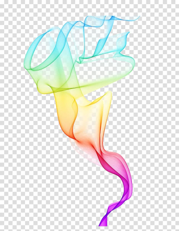 Multicolored graphics, Scape, rainbow colored curve pattern transparent background PNG clipart