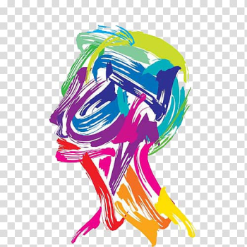 Multicolored human face illustration, Psychology: From Enquiry to Understanding Psychology: From Inquiry to Understanding, Global Edition Grade Aid Student Workbook with Practice Tests for Psychology: From Inquiry to Understanding Psychology: A Framework for Everyday Thinking, Color brain stroke transparent background PNG clipart