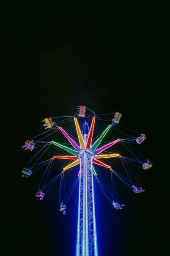 multicolored Mary Go Round ride multicolored Mary Go Round ride