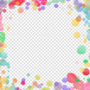 Multicolored paint frame, Color, Colorful bubble border transparent background PNG clipart