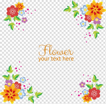 Multicolored petaled flowers , flowers background border transparent background PNG clipart