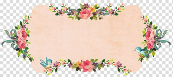Multicolored petaled flowers , Vintage clothing Banner Ribbon , Vintage transparent background PNG clipart