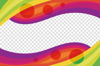 Multicolored wave frame, Rainbow Wave Color, Rainbow color wave border transparent background PNG clipart