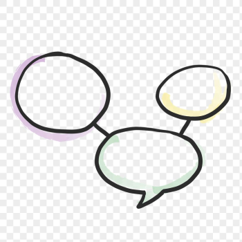 Multiple png speech bubbles, simple | Free PNG - rawpixel