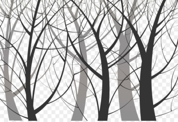 Mural Tree Silhouette Wallpaper - Ghost forest Mural Tree Silhouette Wallpaper - Ghost forest