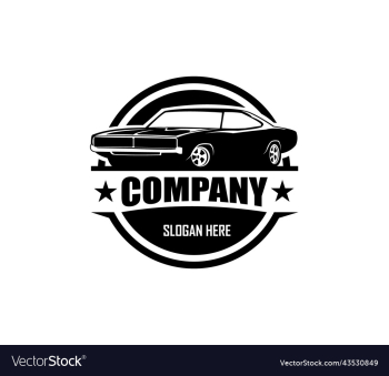 muscle car silhouette logo muscle car silhouette logo