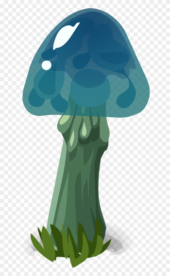 Mushroom Blue Hat Nature Outdoor Transparent Image - Mushroom