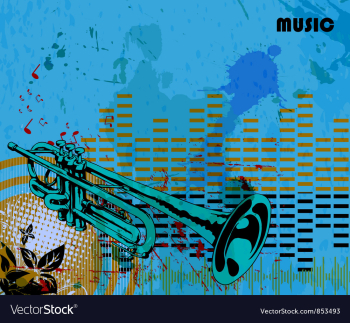 Music background vector image Music background vector image