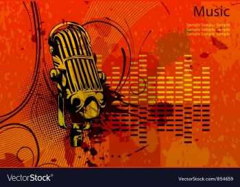 Music background vector image Music background vector image