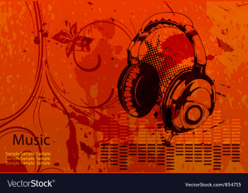 Music background vector image Music background vector image