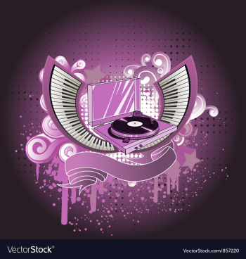 Music background vector image Music background vector image
