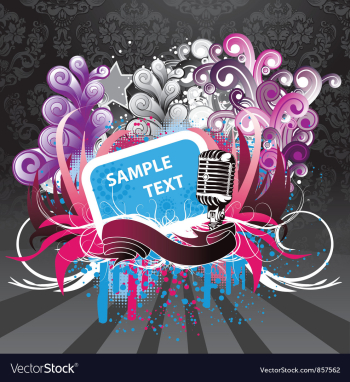 Music background vector image Music background vector image