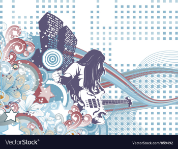 Music background vector image Music background vector image