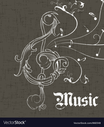 Music background vector image Music background vector image