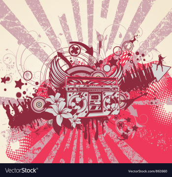 Music background vector image Music background vector image
