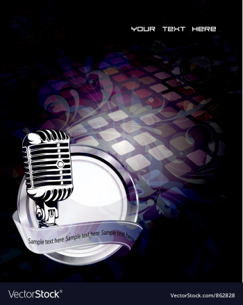Music background vector image Music background vector image