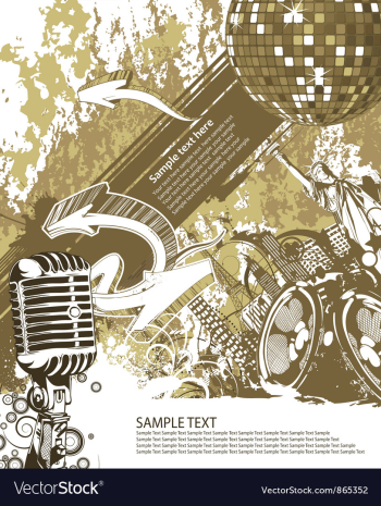 Music background vector image Music background vector image