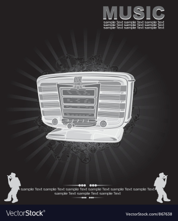 Music background vector image Music background vector image