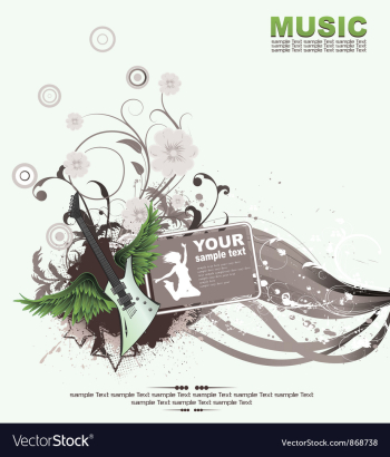 Music background vector image Music background vector image