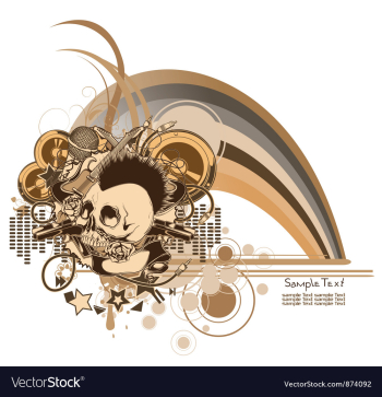 Music background vector image Music background vector image
