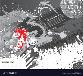 Music background with 3d arrows vector image Music background with 3d arrows vector image