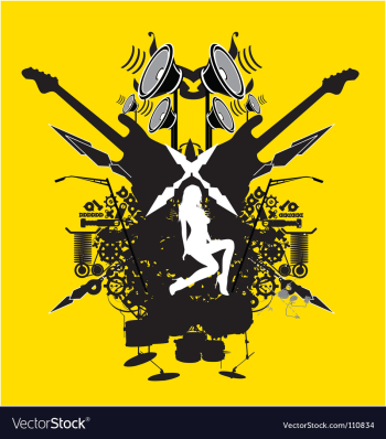 Music collage vector image Music collage vector image