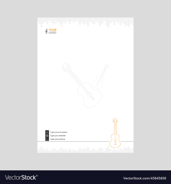 music company letterhead design template