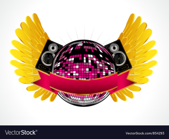 Music emblem vector image Music emblem vector image