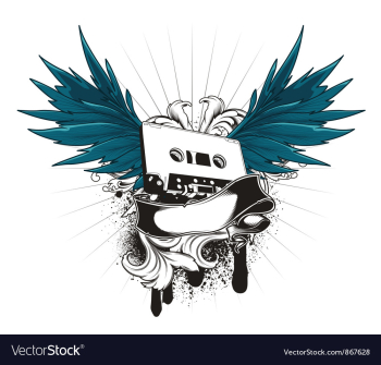 Music emblem vector image Music emblem vector image