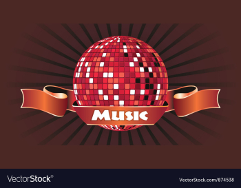 Music emblem vector image Music emblem vector image