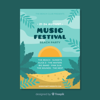 Music festival poster Free Vector Music festival poster Free Vector