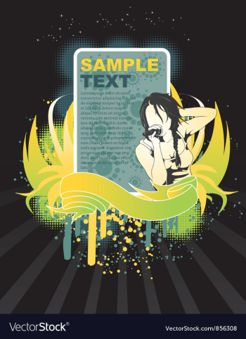 Music frame vector image Music frame vector image