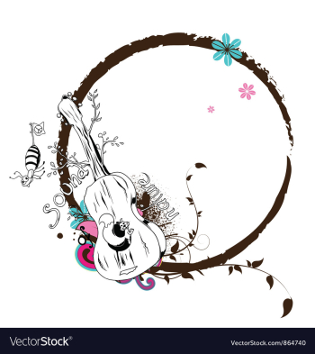 Music frame vector image Music frame vector image