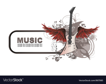 Music frame vector image Music frame vector image