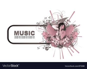 Music frame vector image Music frame vector image
