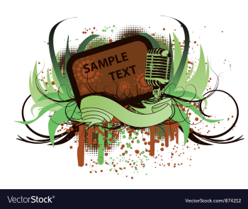 Music frame vector image Music frame vector image